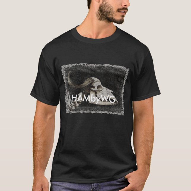 HAMbyWG - Men's Basic Dark T-Shirt - Cattle Skull (Front)