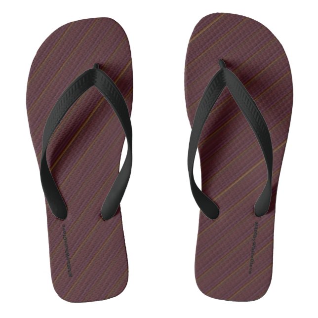 HAMbyWG - Mens Flip-Flops Burgundy Mix Flip Flops (Footbed)