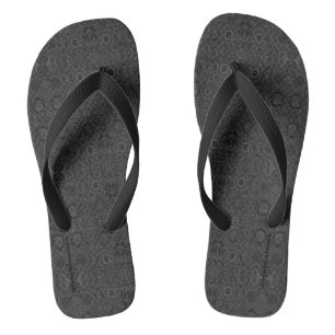 HAMbyWG - Men's Flip Flops -Charcoal/Black Tribal