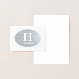 HAMbyWG Monogram with Oval Foil Card