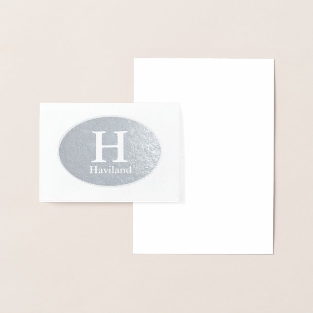 HAMbyWG Monogram with Oval Foil Card (Display)