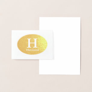 HAMbyWG Monogram with Oval Foil Card