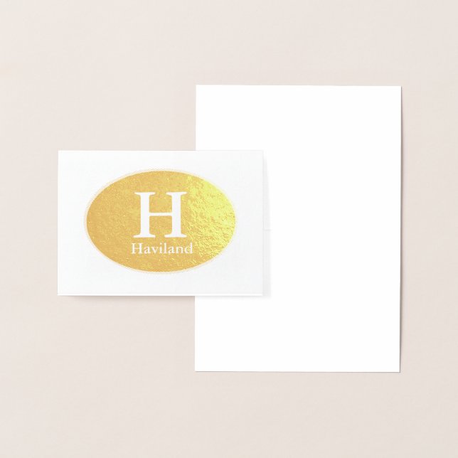 HAMbyWG Monogram with Oval Foil Card (Display)