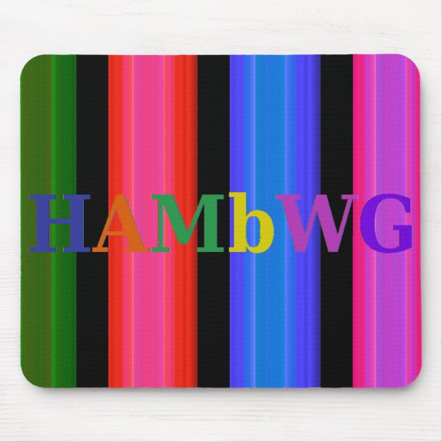 HAMbyWG - Mouse Pad - 4 Colour Glowing Stripe (Front)