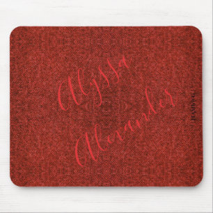 HAMbyWG - Mouse Pad - Denim Image - Red