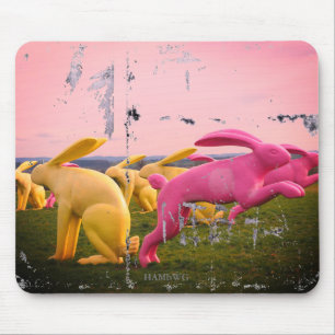 HAMbyWG - Mouse Pad - Distressed Bunnys