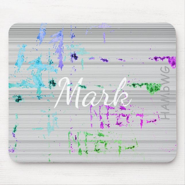 HAMbyWG - Mouse Pad - Distressed Grey Stripe (Front)