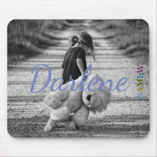 HAMbyWG -  Mouse Pad - Girl w Giant Teddy Bear