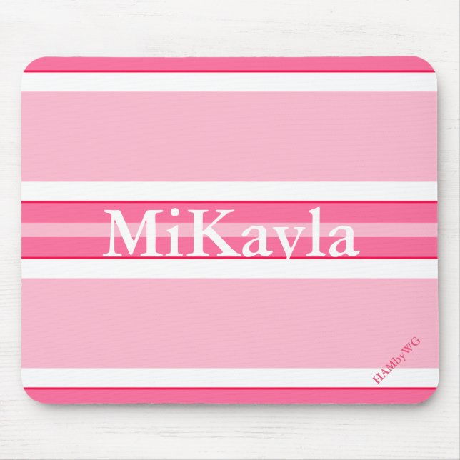 HAMbyWG - Mouse Pad - Pink Stripe (Front)