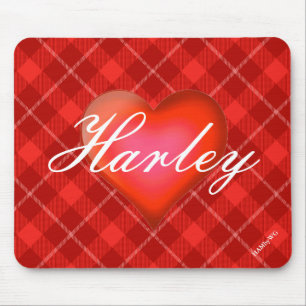 HAMbyWG - Mouse Pad -Red Plaid Heart