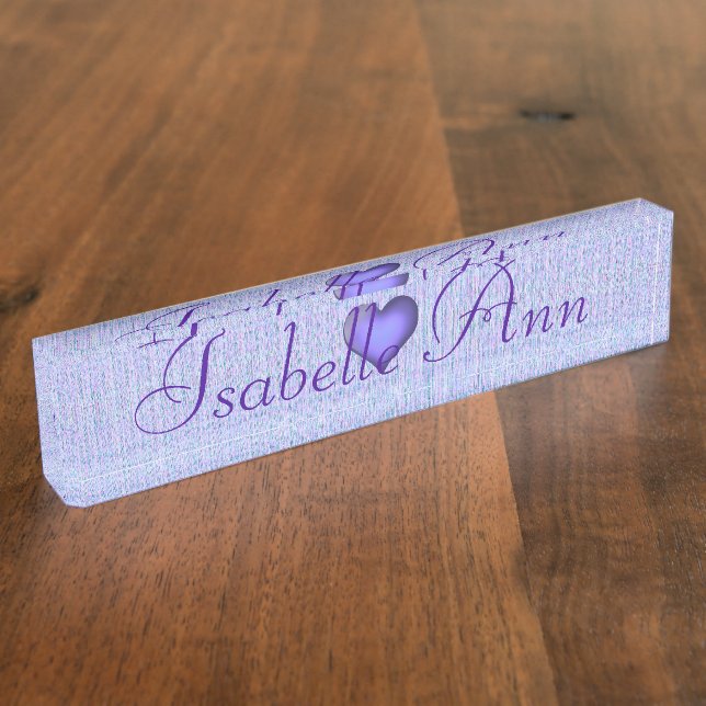 HAMbyWG - Nameplate - Violet Heart (Side)