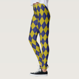 HAMbyWG Navy Blue Argyle with Any Other Colour Leggings