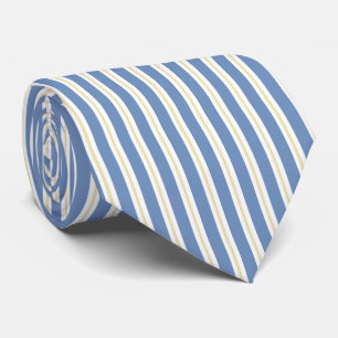 HAMbyWG - Neck Tie - Col. Blue Beige White Stripe