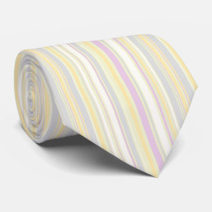HAMbyWG - Neck Tie - Pale Yellow/Grey/Lilac/White