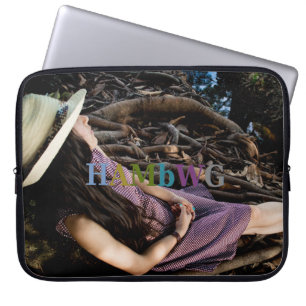 HAMbyWG - Neoprene Laptop Sleeve - Girl Reflecting