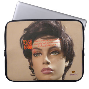 HAMbyWG - Neoprene Laptop Sleeve - Mannequin QR