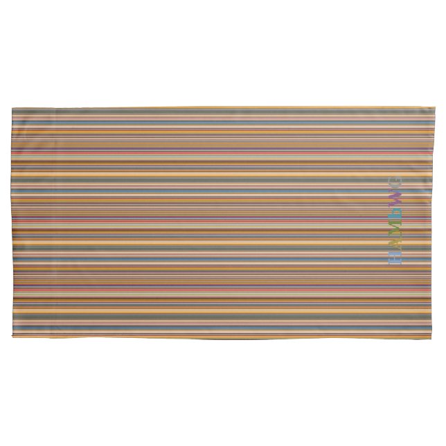 HAMbyWG Pair of K Pillowcases - Multi Colour (Front-Left)