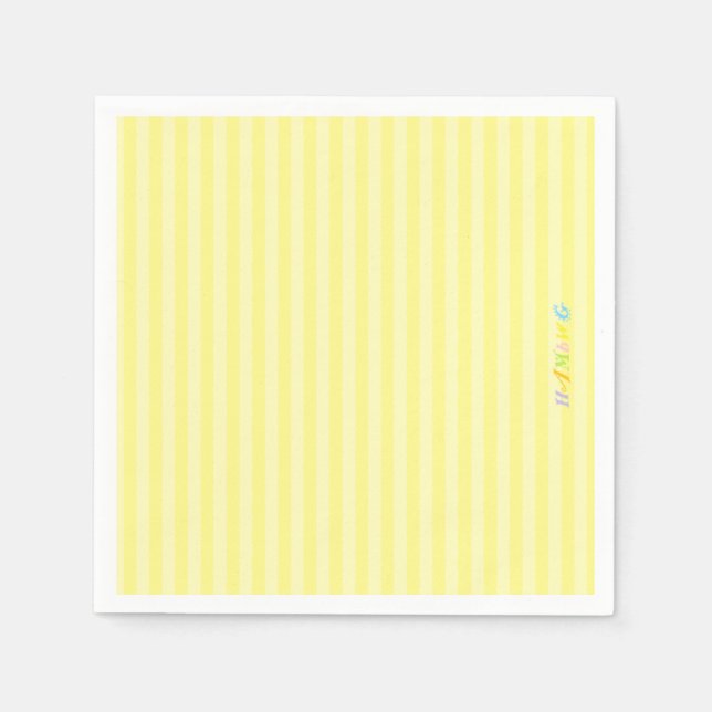 HAMbyWG - Paper Napkin - Yellow Stripes (Front)