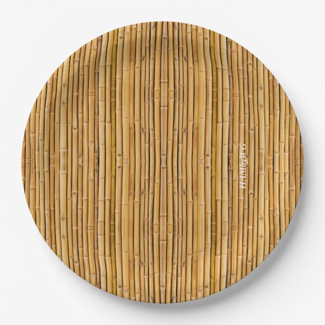 HAMbyWG - Paper Plate 7 or 9" - Bamboo Image (Front)