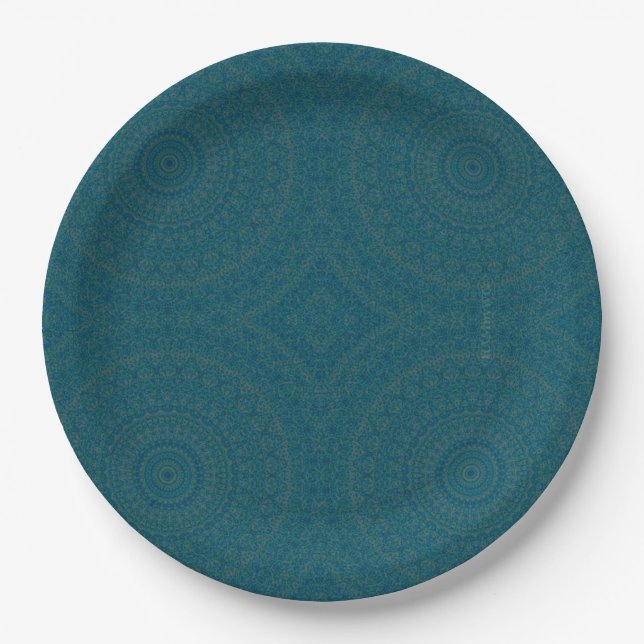 HAMbyWG - Paper Plate 7 or 9" - Bohemian Teal (Front)
