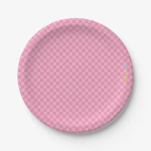 HAMbyWG - Paper Plate - Pink Gingham
