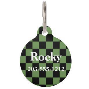 HAMbyWG - Pet Name Tag - Checkers