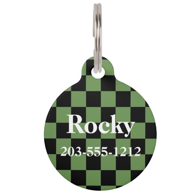 HAMbyWG - Pet Name Tag - Checkers (Front)