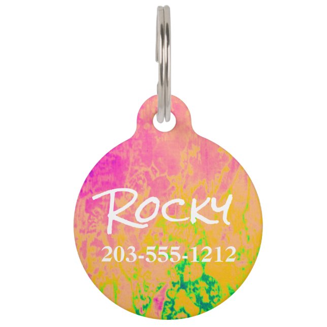 HAMbyWG - Pet Name Tag - Pink Heat (Front)