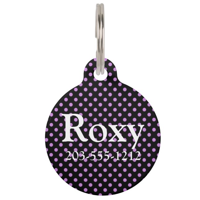 HAMbyWG - Pet Name Tag - Polka Dots (Front)