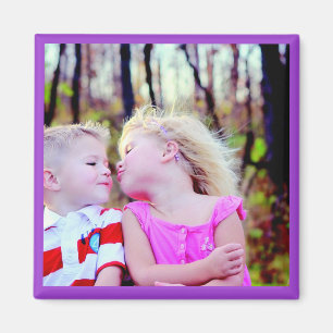HAMbyWG - Photo Magnet with a iolet Border