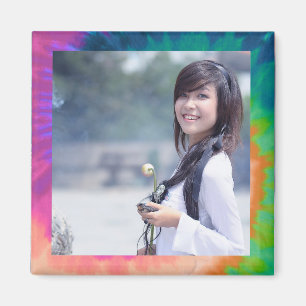 HAMbyWG - Photo Magnet with a Tie Dye Border