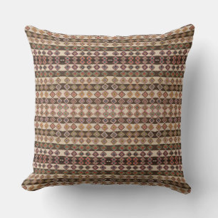 HAMbyWG - Pillow 20" Tribal Brown/Beige Bead Look