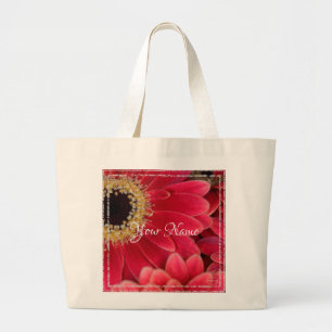 HAMbyWG Pink Gerber Daisy Large Tote Bag