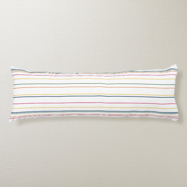 HAMbyWG - Primary Colour Thin Lines - Body Cushion (Front)
