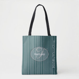 HAMbyWG - Random lines in Any Colour w Monogram Tote Bag
