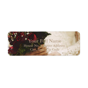HAMbyWG - Return Address Label - Bride w Roses