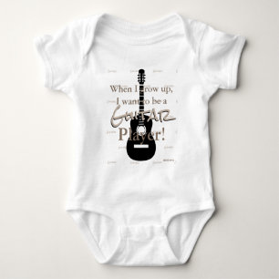 HAMbyWG - Romper, T-shirt, Snap T -  Guitar Theme Baby Bodysuit