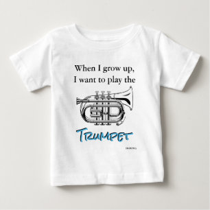 HAMbyWG - Romper, T-shirt, Snap T -  Trumpet Baby T-Shirt