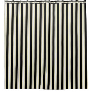 HAMbyWG - Shower Curtain - Bl/Wh/Crm Stripe