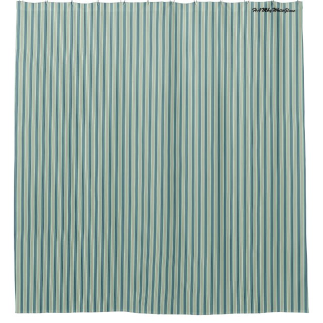 HAMbyWG - Shower Curtain - Deco Blue-Green Opal (Front)