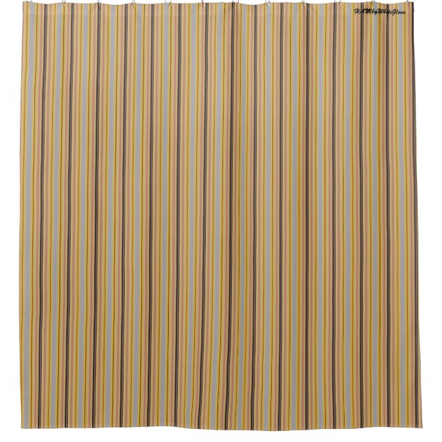 HAMbyWG - Shower Curtain - Golden Orng/Yellow/Pink (Front)