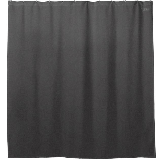 HAMbyWG - Shower Curtain - Graphite Grey Mandala (Front)