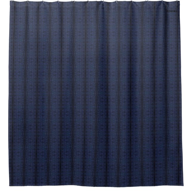 HAMbyWG - Shower Curtain - India Ink Indigo (Front)