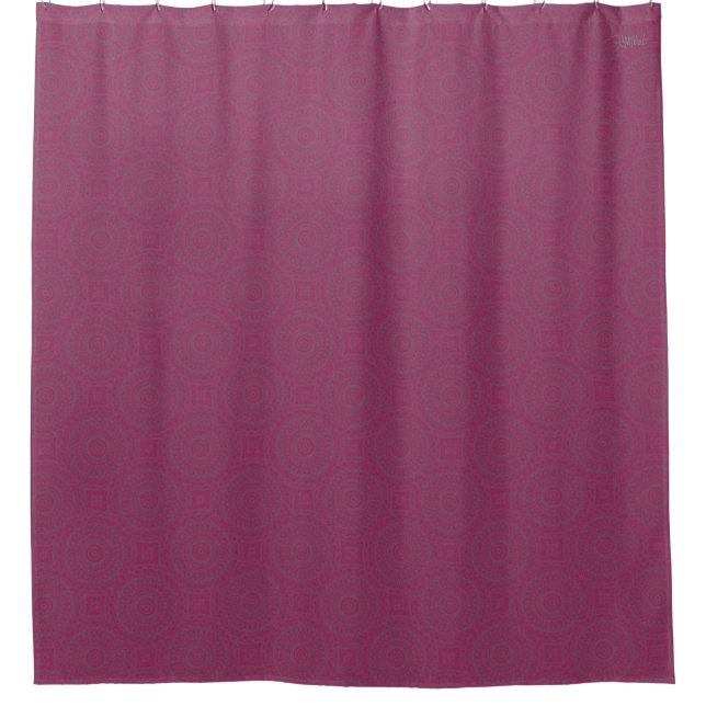 HAMbyWG - Shower Curtain - Mandalas Raspberry (Front)