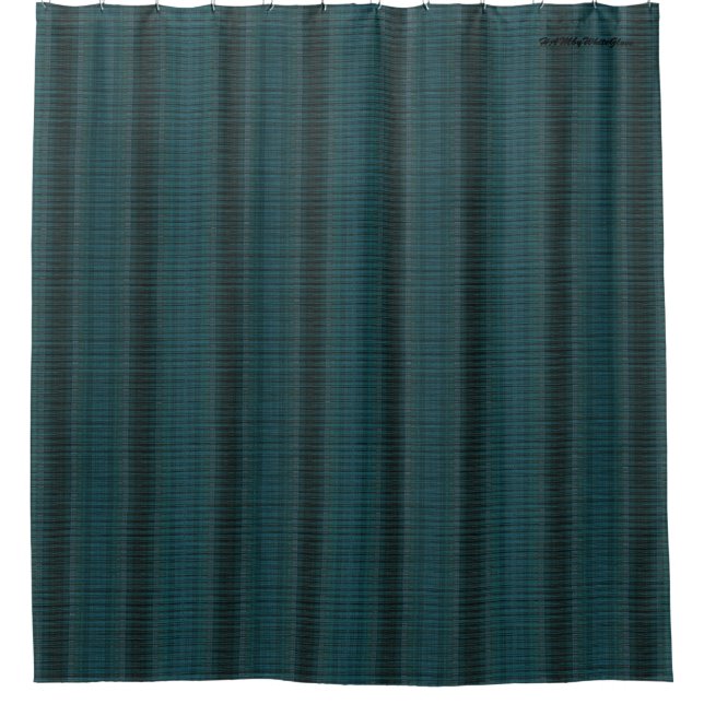 HAMbyWG - Shower Curtain -Matchstick Teal (Front)