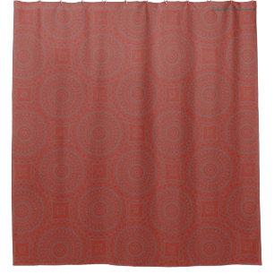 HAMbyWG - Shower Curtain - Red Boho