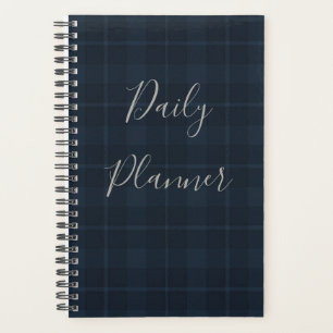 HAMbyWG - Small Daily Planner - Dark Navy  Plaid