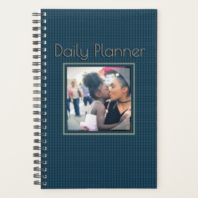 HAMbyWG - Small Daily Planner - Teal Pattern (Front)