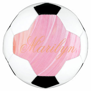 HAMbyWG - Soccer Ball - Pink Peach Swirl