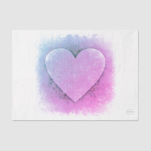 HAMbyWG - Soft Purple-pink  Colourful Spray Heart Tissue Paper